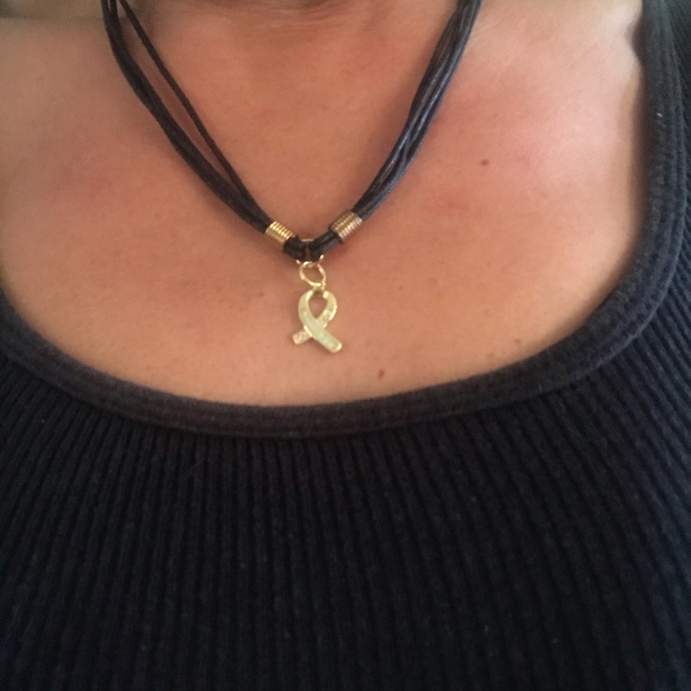 Simple breast cancer charm necklace love this